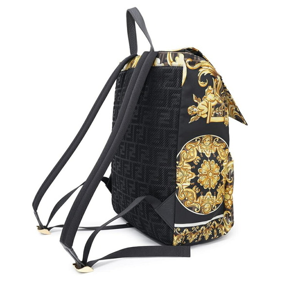 Fendi Backpack Fendace 7VZ066 FENDI Bag Versace Collaboration Black main image 5